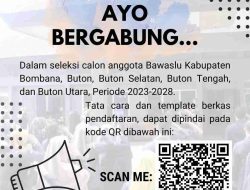 Pengumuman Rekrutmen Calon Anggota Bawaslu Kabupaten/Kota Provinsi Sulawesi Tenggara Zona 1
