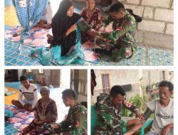 Satgas TMMD ke 117 Berikan Yanke Secara Door to Door pada Warga