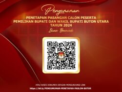 Pengumuman Penetapan Paslon Pemilihan Bupati dan Wakil Bupati Butur Tahun 2024